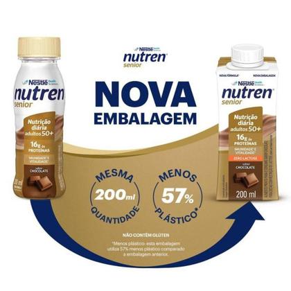 Imagem de Nutren Senior Chocolate 200ml - Kit com 6 unidadades