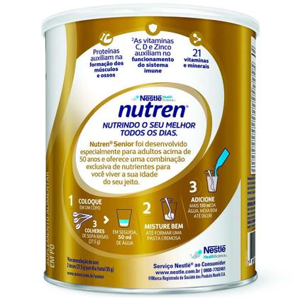 Imagem de Nutren Senior Sem Sabor Nutrição Diária Adultos 50+ (740g) - Nestle