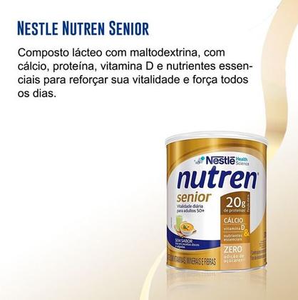 Imagem de Nutren Senior Suplemento Em Pó Nestlé Sem Sabor Lata 370g