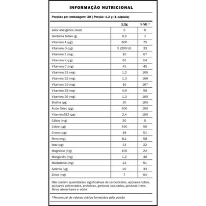 Imagem de Nutri Imunidade AZ Vitaminas Minerais 30 Caps - Equaliv