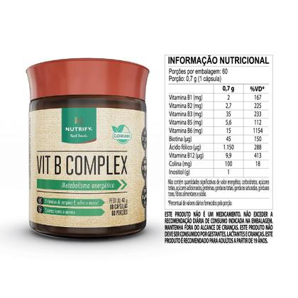 Imagem de Nutrify Complexo B 60caps
