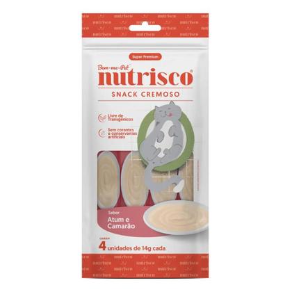 Imagem de Nutrisco snack cremoso atum e camarao gatos 56g