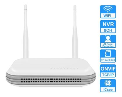 Imagem de Nvr Mini Wifi 8 Canais Gravação De Câmeras Com Hd 500g
