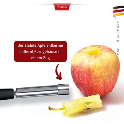 Imagem de O aço inoxidável triangular Apple Corer remove o núcleo em segundos