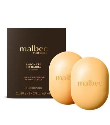 Imagem de O boticário Malbec sabonete em barra 2x80g