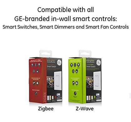 Imagem de O interruptor adicional ilumina o QuickFit SimpleWire Z-Wave ZigBee