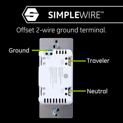Imagem de O interruptor adicional ilumina o QuickFit SimpleWire Z-Wave ZigBee