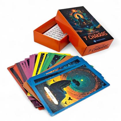 O Óraculo 7 Chakras Espiritual 49 Cartas Plástificadas - Mandala