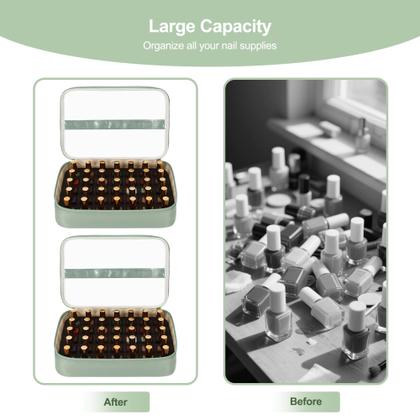 Imagem de O organizador de esmaltes Relavel Double Layer contém 80-100 garrafas