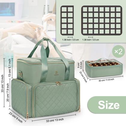 Imagem de O organizador de esmaltes Relavel Double Layer contém 80-100 garrafas