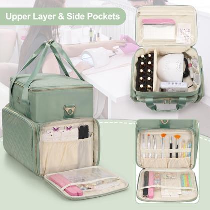 Imagem de O organizador de esmaltes Relavel Double Layer contém 80-100 garrafas