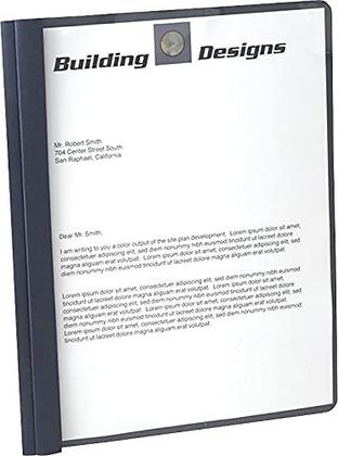 Imagem de O relatório abrange Oxford Clear Front Dark Blue Letter Tamanho 25