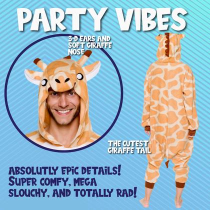 Imagem de O traje funciona! macacão adulto Halloween Animal Giraffe XS