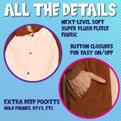 Imagem de O traje funciona! Macacão adulto Halloween Monkey para adultos