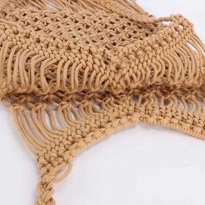 Imagem de O0205-Bolsa Feminina Crochê Leve Franja Praia Hippie Verão 4o27129