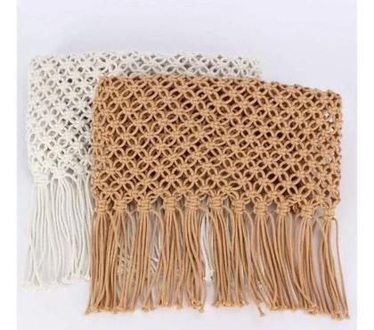 Imagem de O0205-Bolsa Feminina Crochê Leve Franja Praia Hippie Verão 4o27129