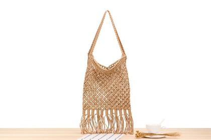 Imagem de O0205-Bolsa Feminina Crochê Leve Franja Praia Hippie Verão 4o27129