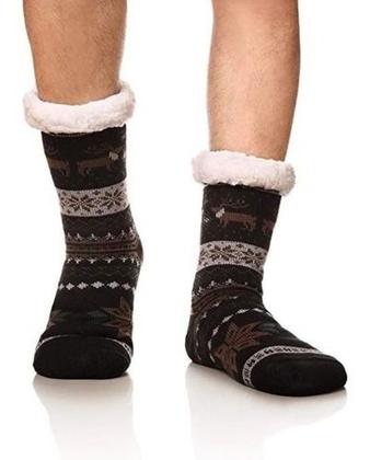 Imagem de O3 Pares Meia Térmica Forrada Lã Adulto Frio Antiderrapante