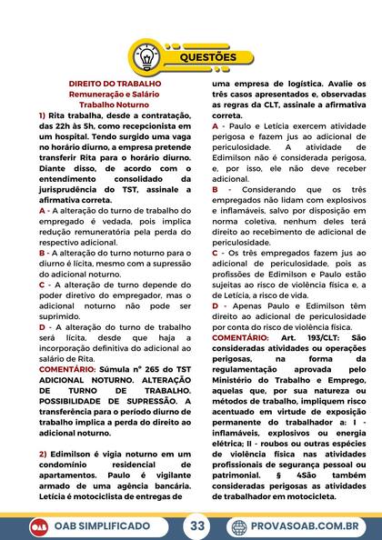 Imagem de OAB Simplificado Preparação Exame 2º  Resumos e Questões Comentadas