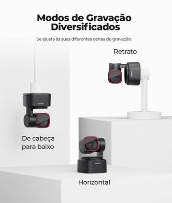 Obsbot Tiny 2 Lite 4k Pc Webcam 30fps Ptz Câmera Ai Tracking