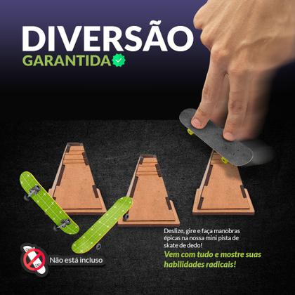 Imagem de Obstáculo Cone para Pista Skate de Dedo Fingerboard Radical Kit 3un Mdf Madeira