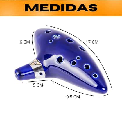 Ocarina Legend Of Zelda Flauta + Suporte Mãozinha + Manual - S.A