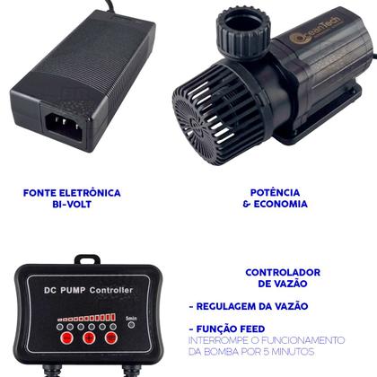 Imagem de Ocean Tech Bomba Submersa Dc 6000 Bi Volt 6000 l/h Aquario