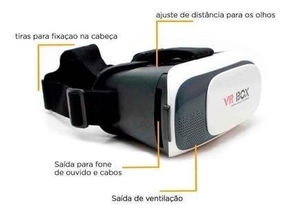 Imagem de Óculos 2.0 Vr Box Realidade Virtual + Controle Cardboard 3d