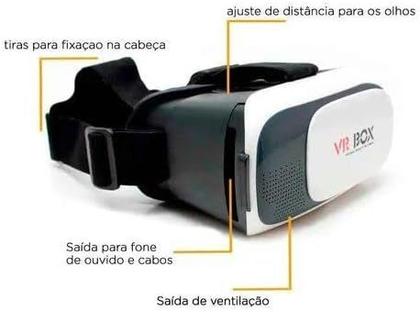 Imagem de Oculos 3D com Controle Bluetooth para Filmes Jogos Game de Realidade Virtual (vr box)