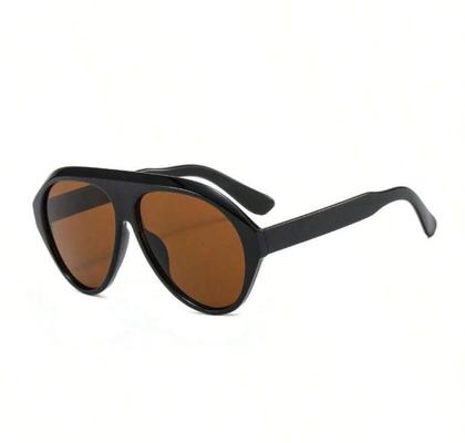 Imagem de Óculos Aviador Lente Marrom Moda Blogueira Estilo Tendência