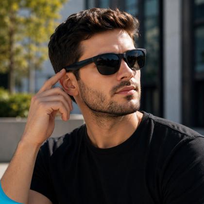 Imagem de Óculos Bluetooth Inteligente Música Sem Fio Design Moderno Premium Verão Praia