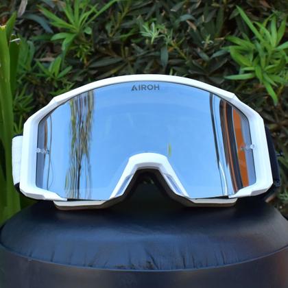 Imagem de Óculos Cross Motocross Airoh Blast XR1 Branco Espelhado
