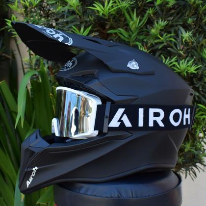 Imagem de Óculos Cross Motocross Airoh Blast XR1 Branco Espelhado