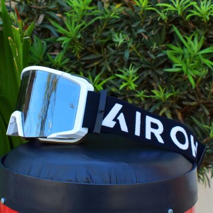 Imagem de Óculos Cross Motocross Airoh Blast XR1 Branco Espelhado