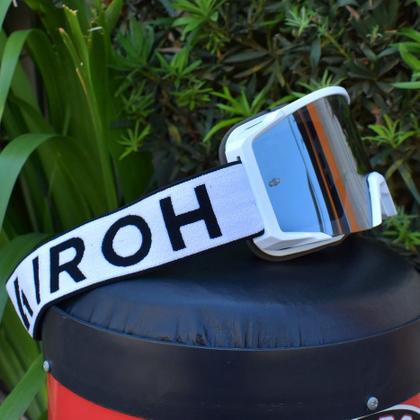 Imagem de Óculos Cross Motocross Airoh Blast XR1 Branco Espelhado