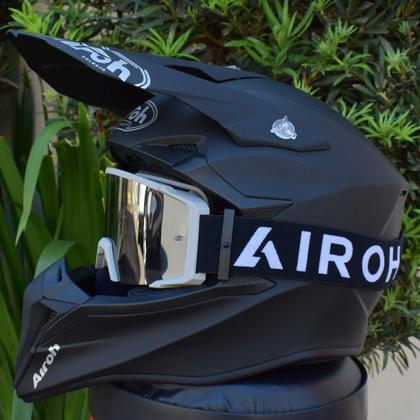 Imagem de Óculos Cross Motocross Airoh Blast XR1 Cinza Preto Espelhado