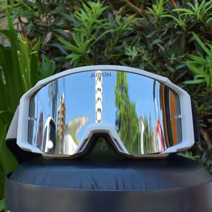 Imagem de Óculos Cross Motocross Airoh Blast XR1 Cinza Preto Espelhado