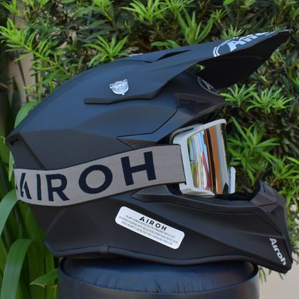 Imagem de Óculos Cross Motocross Airoh Blast XR1 Cinza Preto Espelhado