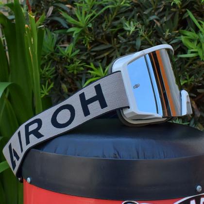 Imagem de Óculos Cross Motocross Airoh Blast XR1 Cinza Preto Espelhado