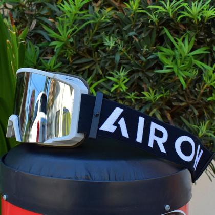 Imagem de Óculos Cross Motocross Airoh Blast XR1 Cinza Preto Espelhado