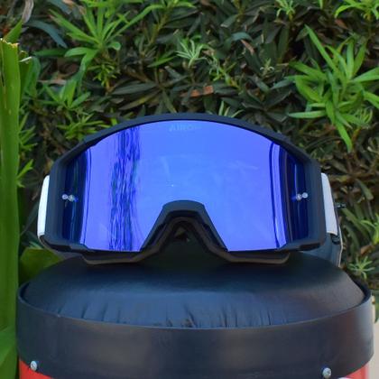 Imagem de Óculos Cross Motocross Airoh Blast XR1 Preto Espelhado