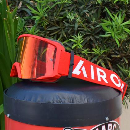 Imagem de Óculos Cross Motocross Airoh Blast XR1 Vermelho Espelhado