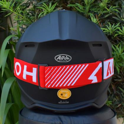 Imagem de Óculos Cross Motocross Airoh Blast XR1 Vermelho Espelhado