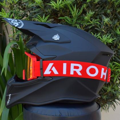 Imagem de Óculos Cross Motocross Airoh Blast XR1 Vermelho Espelhado