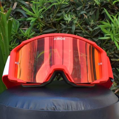 Imagem de Óculos Cross Motocross Airoh Blast XR1 Vermelho Espelhado