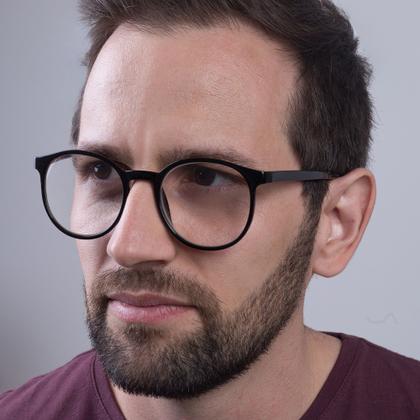 Imagem de Óculos de Grau Clássico Preto  Escolha Seu Grau e Monte Seu Kit! 