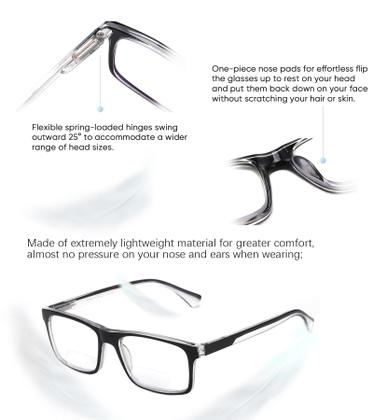 Imagem de Óculos de leitura bifocais Missfive, pacote com 2 unidades para homens, 2,5 x