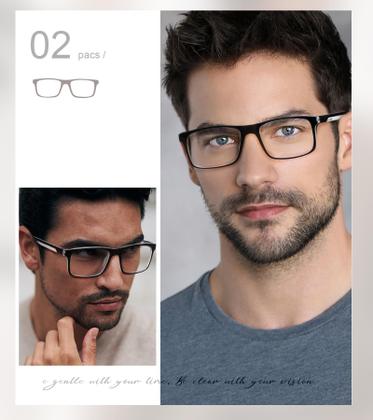 Imagem de Óculos de leitura bifocais Missfive, pacote com 2 unidades para homens, 2,5 x