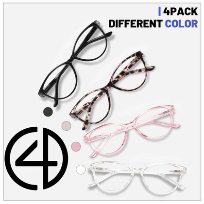 Imagem de Óculos de leitura Przene Blue Light Blocking, pacote com 4, 0,75