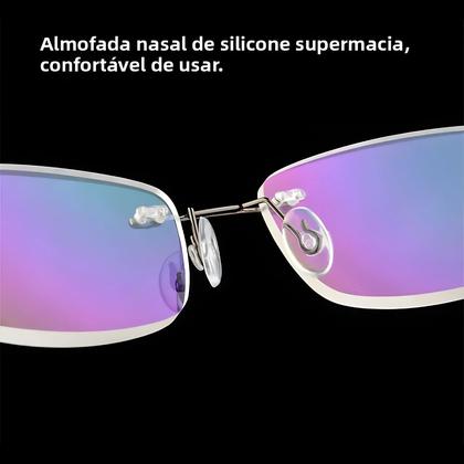 Imagem de Óculos de Leitura Ultraleves de Titânio com Memória - Sem Aro - Para Homens e Mulheres